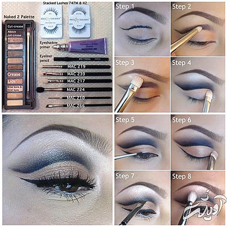 آرایش چشم, عکس سایه چشم کات کریس, آرایش چشم کات کریس